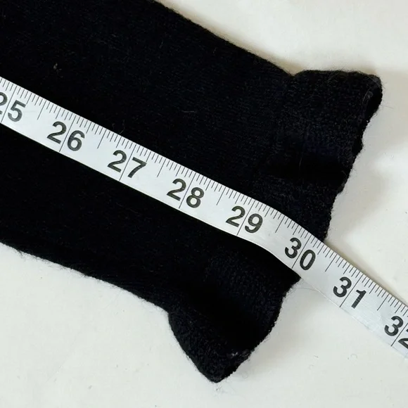 MFH Knits Women’s XL Alpaca Wool Blend Black Ruffle Hem Sweater - Picture 7 of 7